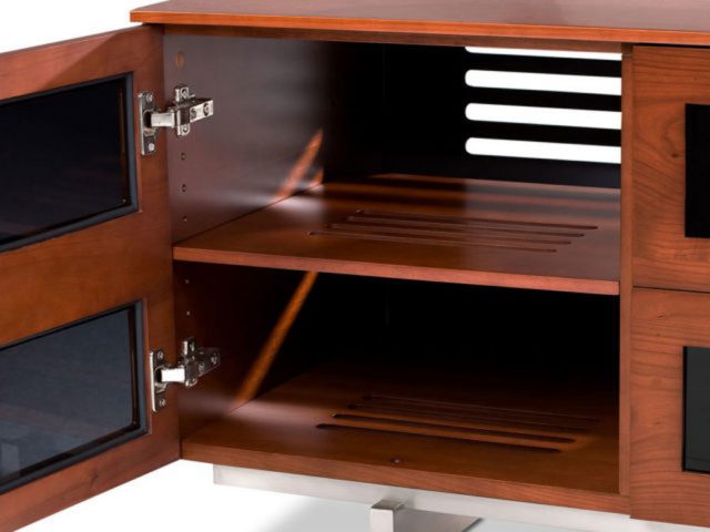 The Avion 8929 by BDI features adjustable ventilated shelves with vibration dampening shelf pins.