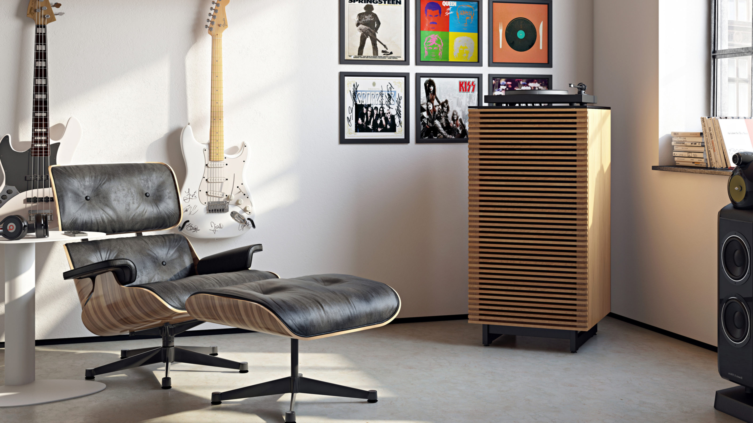 Corridor 8172 Audio Tower Stereo Cabinet Bdi Furniture