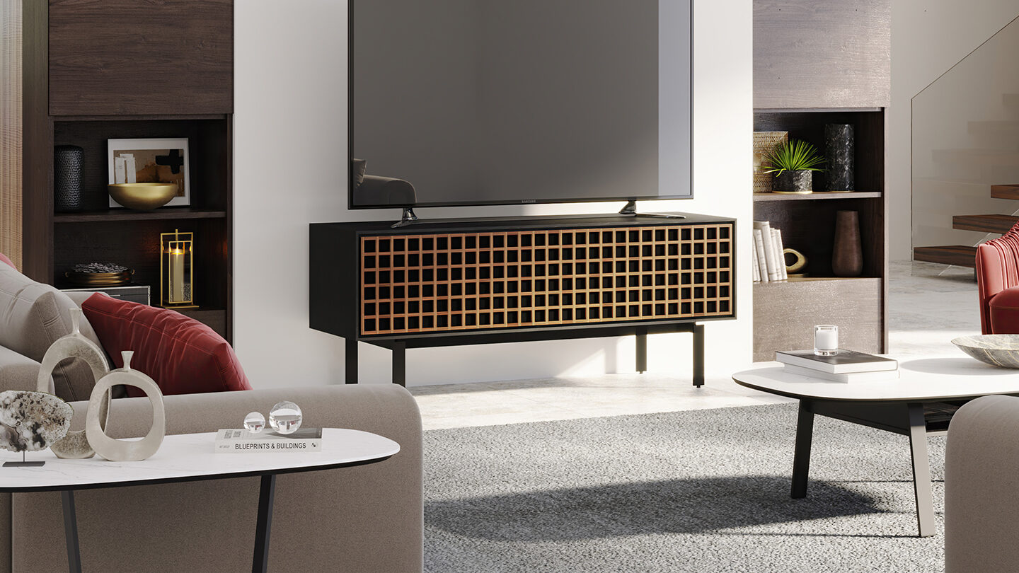 Interval 7247 66 inch Media Cabinet BDI EBO ash walnut 1440