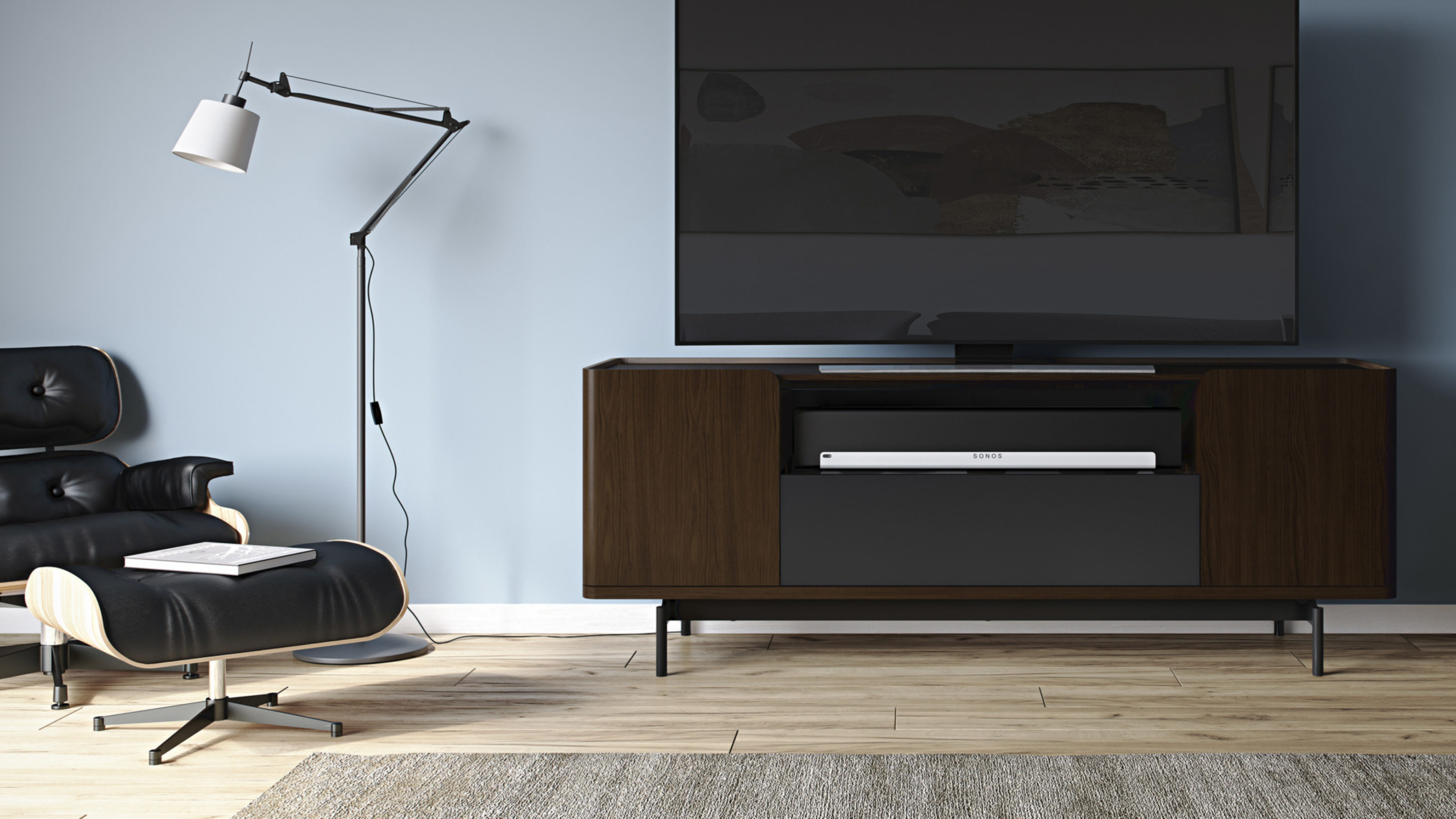 Radius 8839 Rounded Credenza Media Console Bdi Furniture