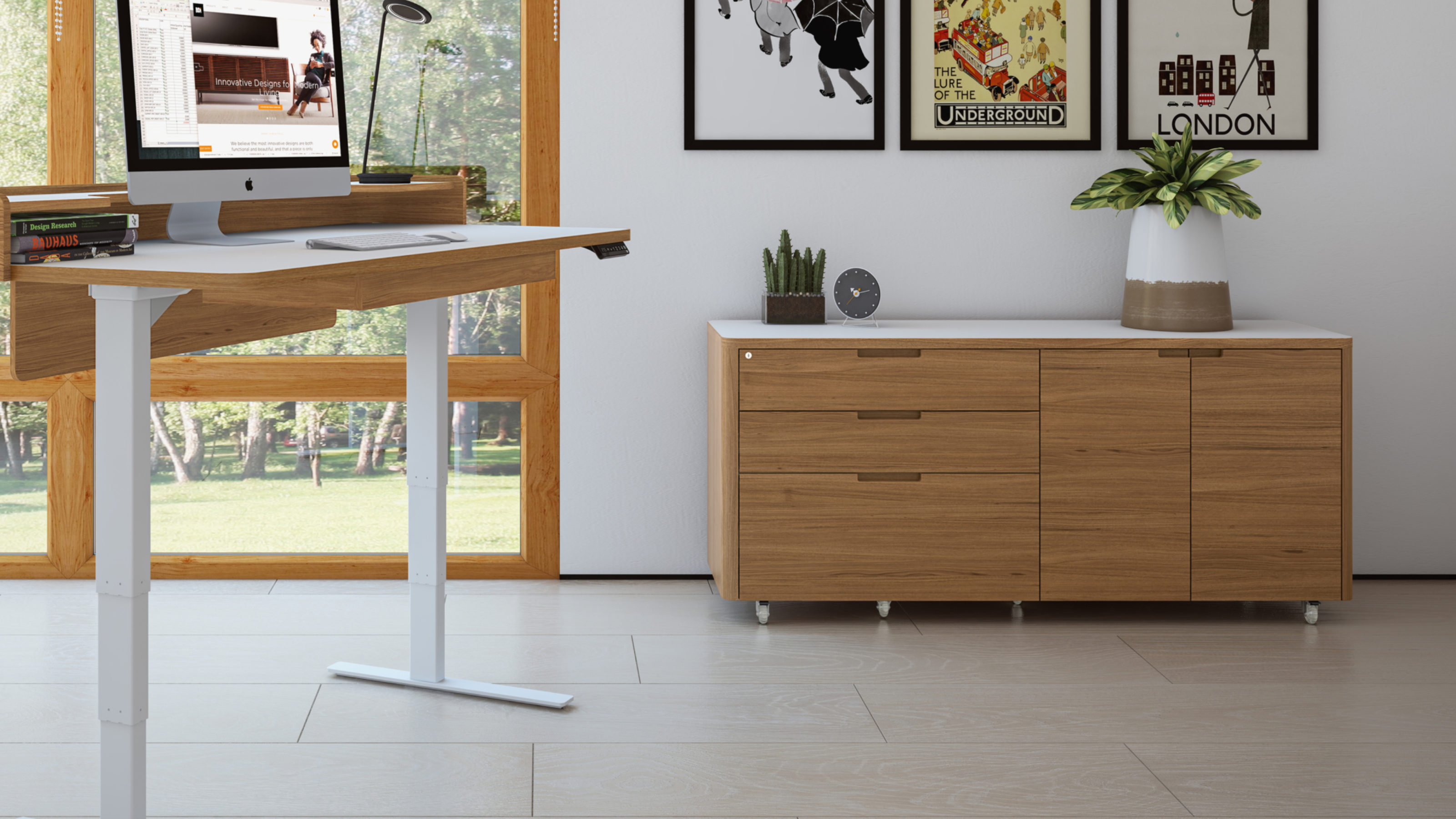 Kronos 6729 Mobile Modern Office Credenza Bdi Furniture