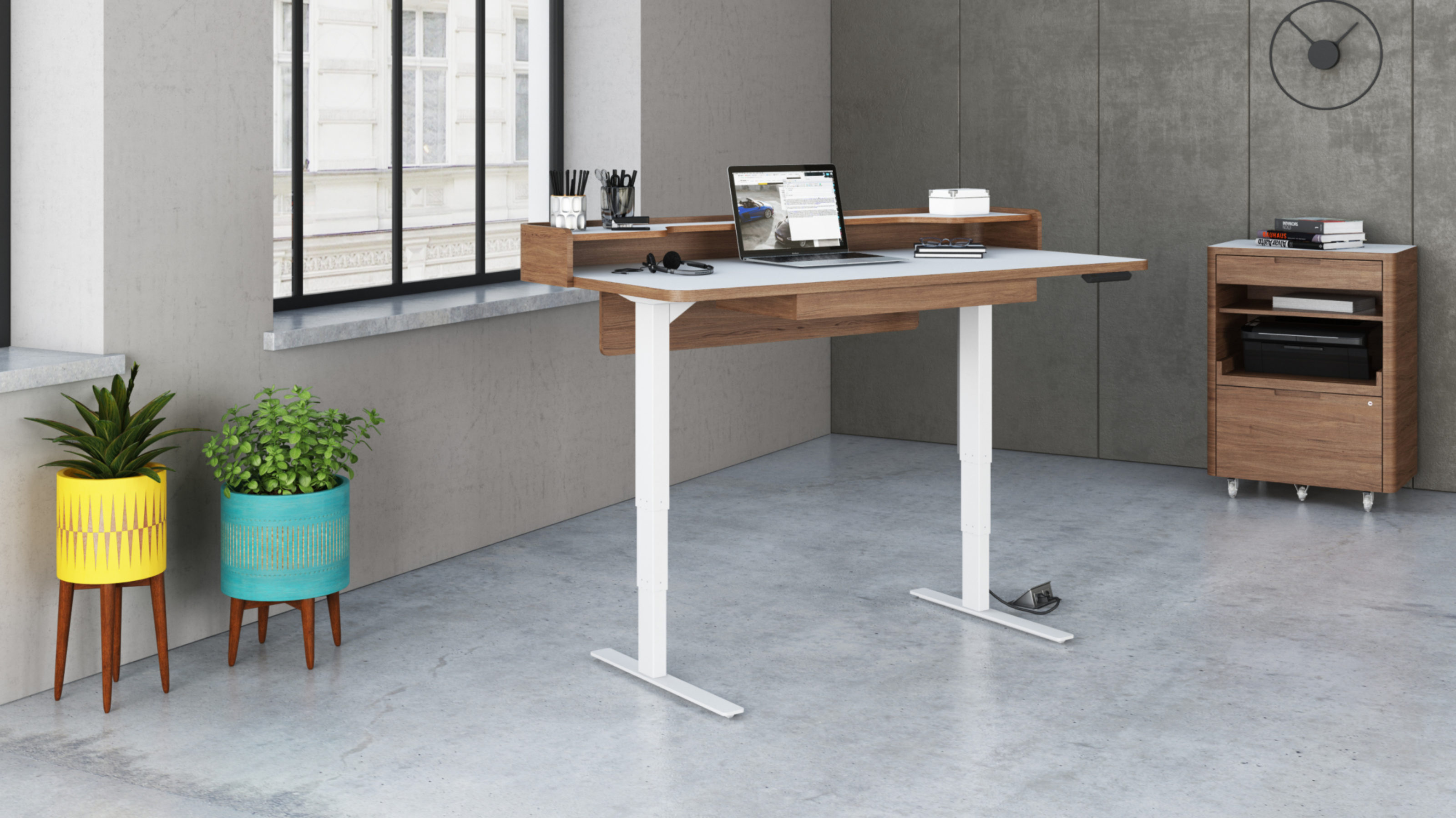 Kronos 6752 Height Adjustable Standing Desk Bdi Furniture