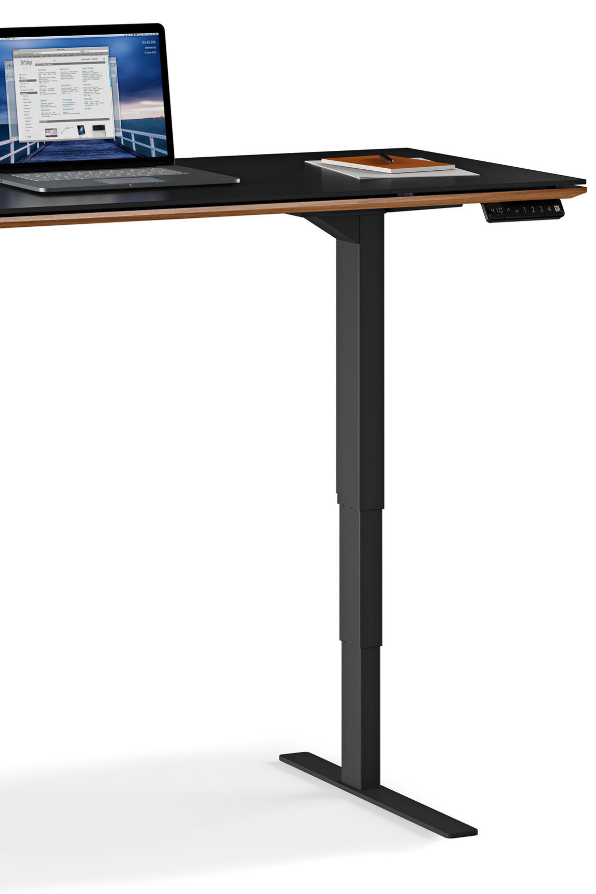 The Sequel 6151 standing desk allows you to go from standing to sitting, and back again with a durable, electronically powered leg system that can be controlled with the touch of a programmable keypad.
