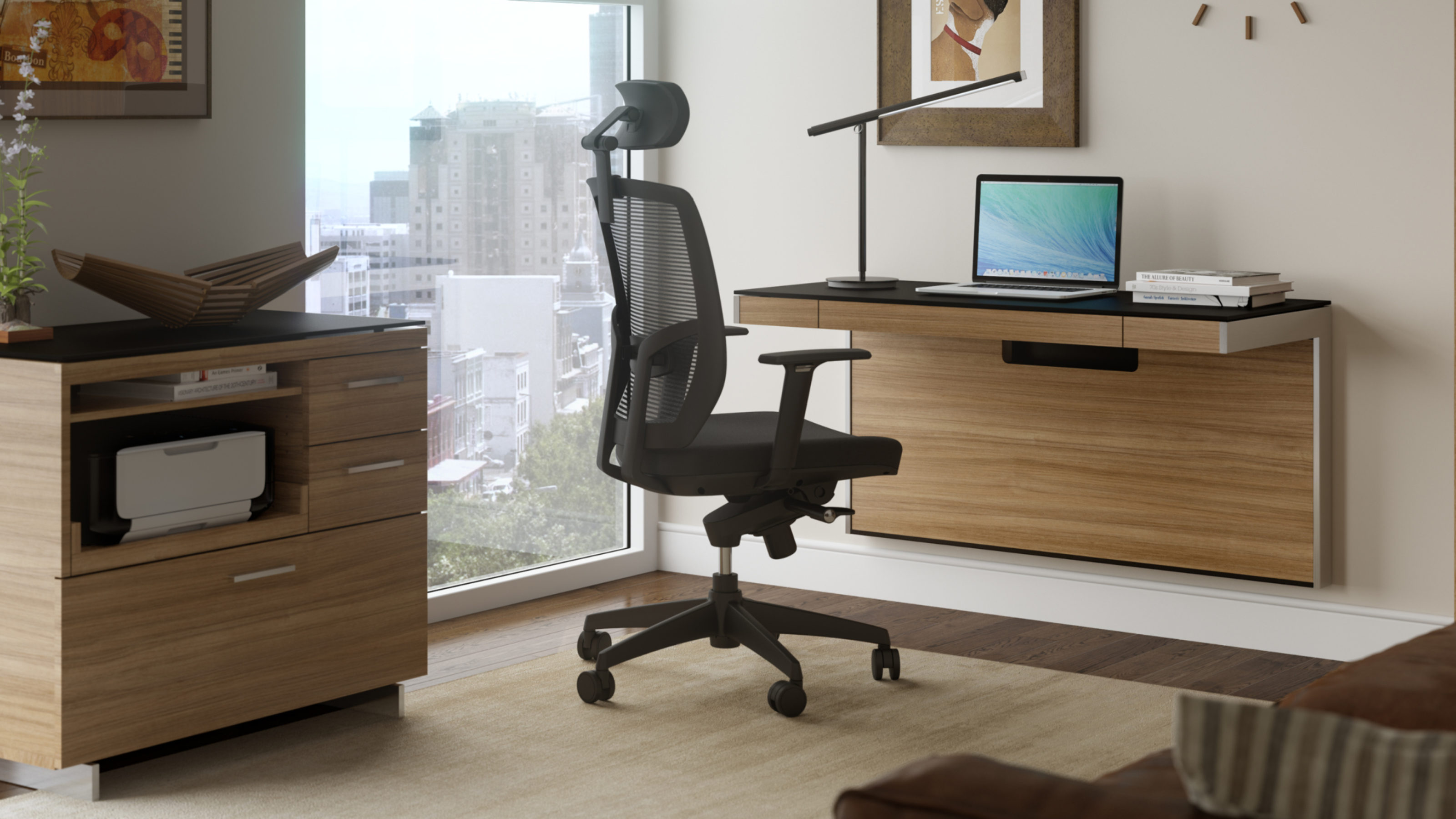 Sequel 6004 Modern Wall Mounted Desk Bdi Furniture