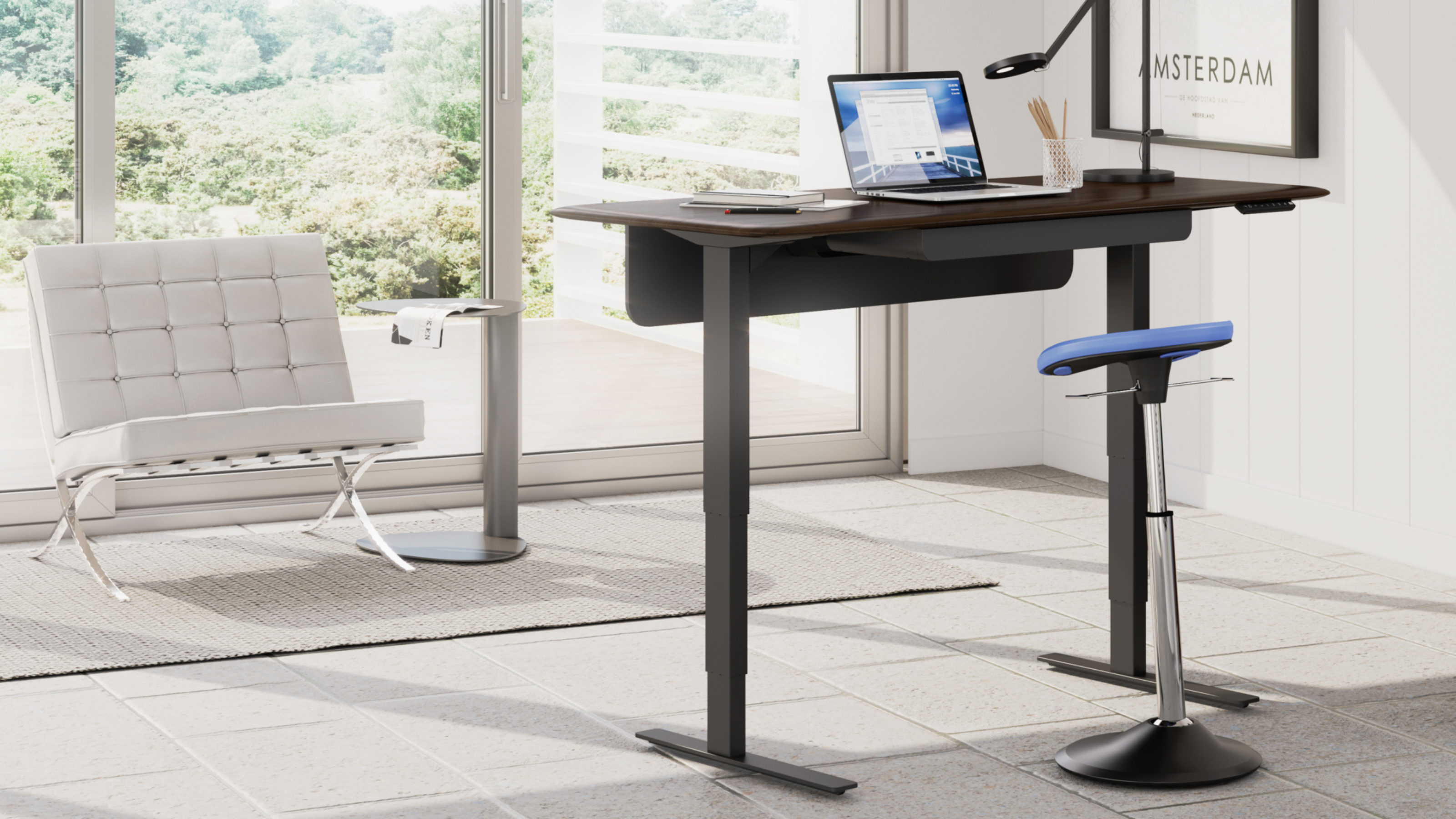 Sola 6853 Height Adjustable Standing Desk 59 5 X28 Bdi Furniture