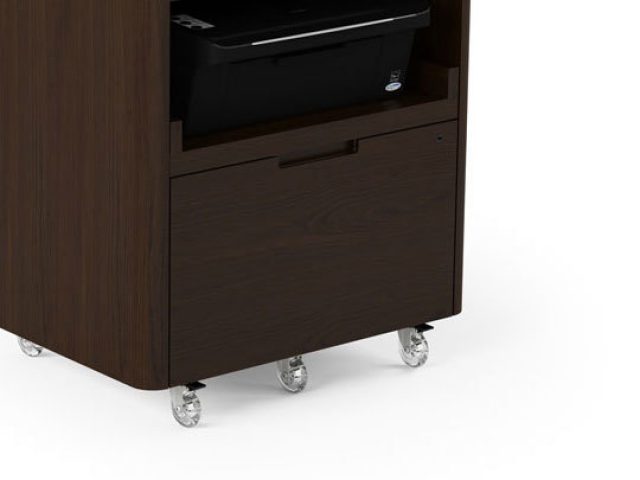 Locking wheels allow the Sola file pedestal to be easily moved where needed - and secured firmly in place when desired.