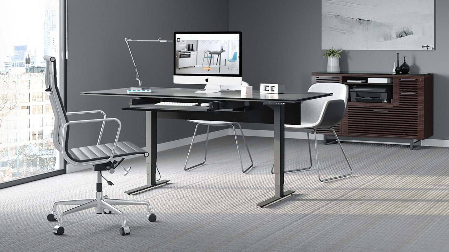 Stance 6652 lift standing desk BLK BDI height adjustable desk 1440