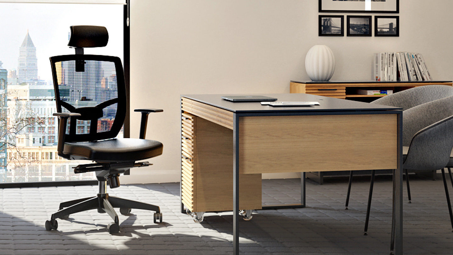 Tc 223 Adjustable Office Task Chair Leather Bdi Furniture
