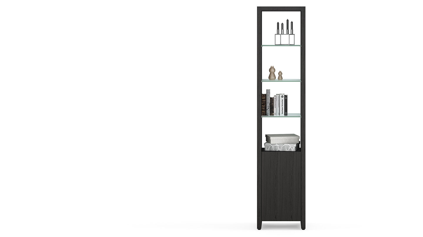 Linea 5801 BDI single shelf charcoal propped 1440 810