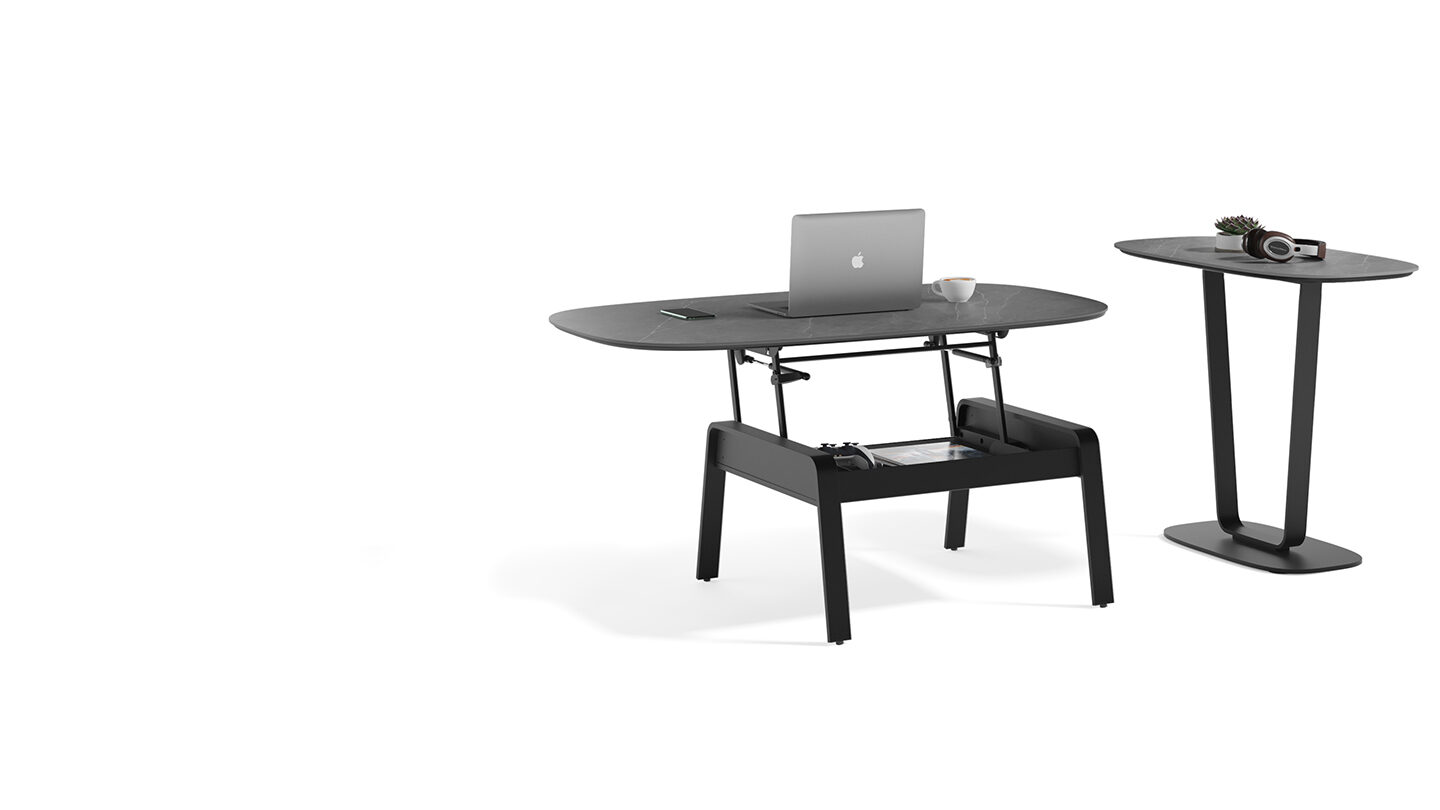 Cloud 9 modern coffee end table collection grey bdi furniture iso 1440 b