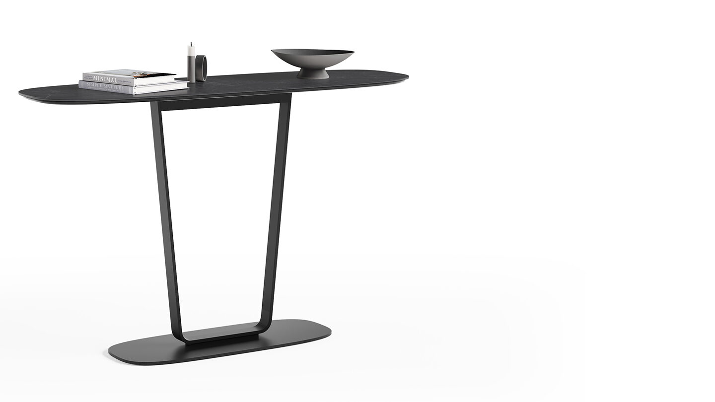 Cloud 9 1183 modern slim slender console BDI furniture black 1440