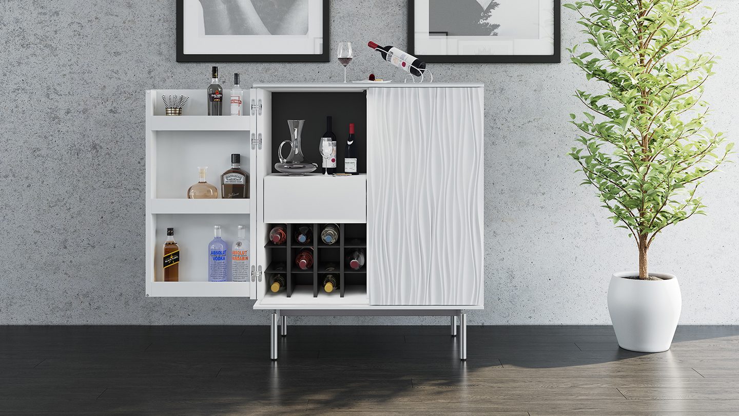Modern white tanami home bar 7120 bdi stocked bar blog