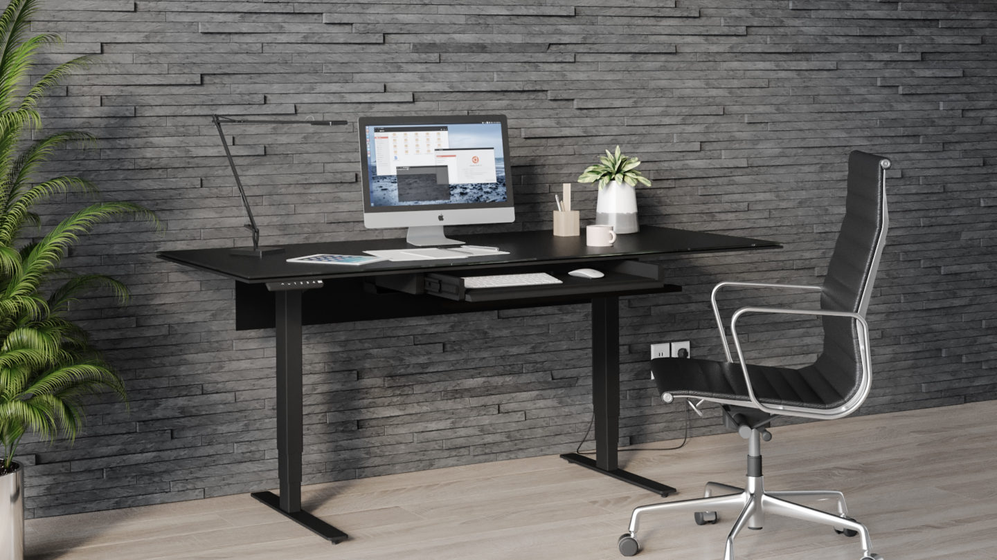 Stance lift desk 6652 BLK BDI height adjustable desk LS4a