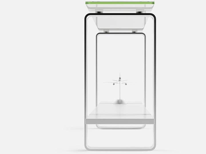 The sleek Stream Table Collection by BDI with floating glass design
