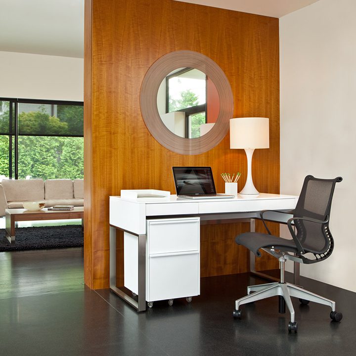 The Cascadia Office featuring a mobile file cabinet and versatile console/laptop desk.