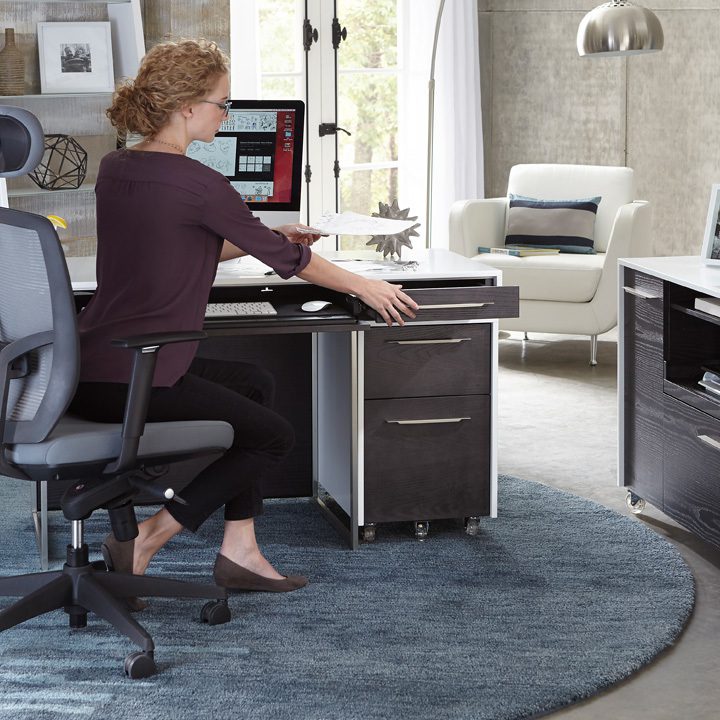 The Format Collection by BDI in charcoal modern home office